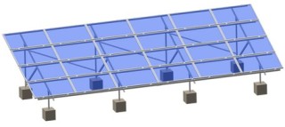 C type steel ground mounting system-landscape panel
